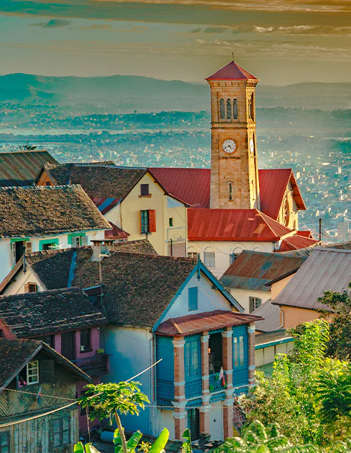 Näkymä Antananarivon ylle Madagaskarilla