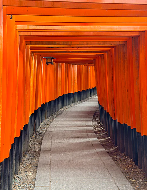Fushimi Inarin torii-portit Kiotossa, Japanissa
