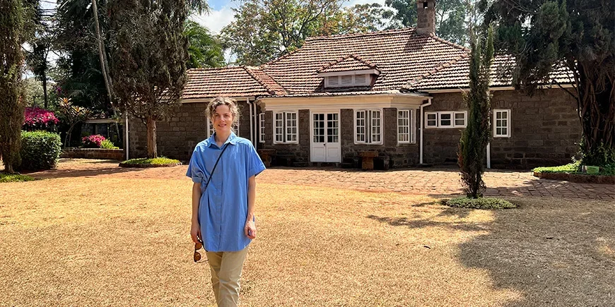 TourCompassin Ingun vierailee Karen Blixenin museossa Nairobissa