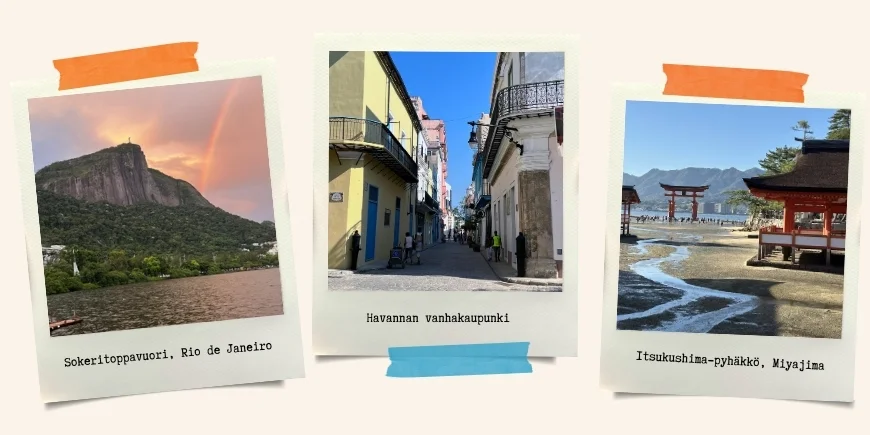 Kolmen naisen suosikkipaikat: Rio de Janeiro, Havanna, Miyajima Island