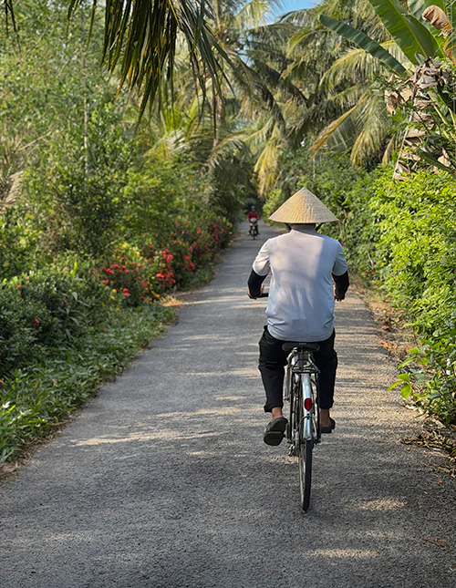 Pyöräretki Mekongin suistossa, Vietnamissa