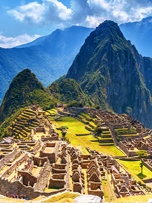 Kaunis näkymä Machu Picchulle Perussa