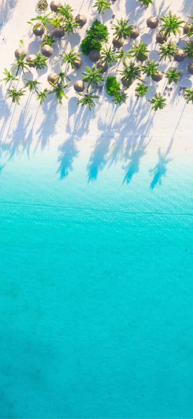 Zanzibarin ranta ilmasta kuvattuna dronella