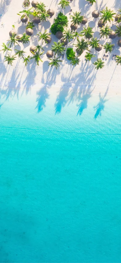 Zanzibarin ranta ilmasta kuvattuna dronella
