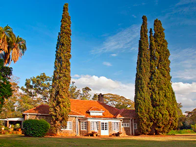 Karen Blixenin museo Nairobissa aurinkoisena päivänä
