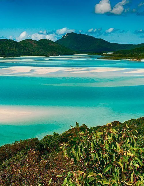 Whitehaven Beachin laguuni Queenslandin kansallispuistossa