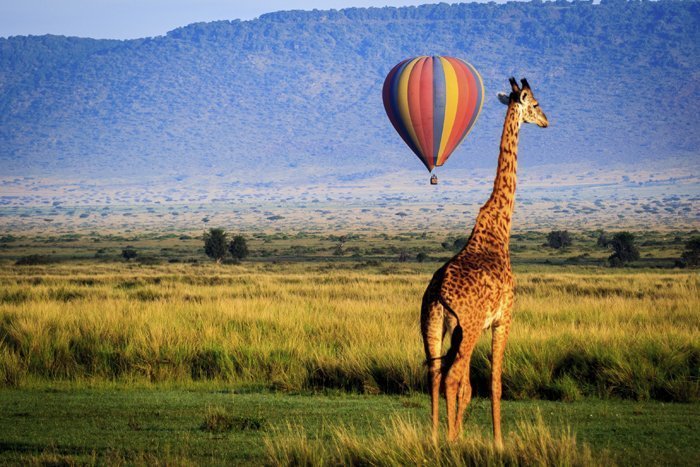 Ballonsafari i Afrika