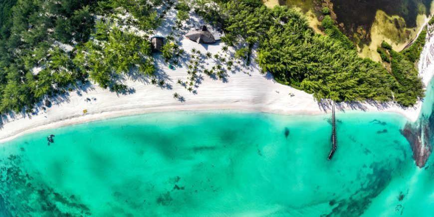 Isla Cozumel Meksikossa ylhäältä katsottuna