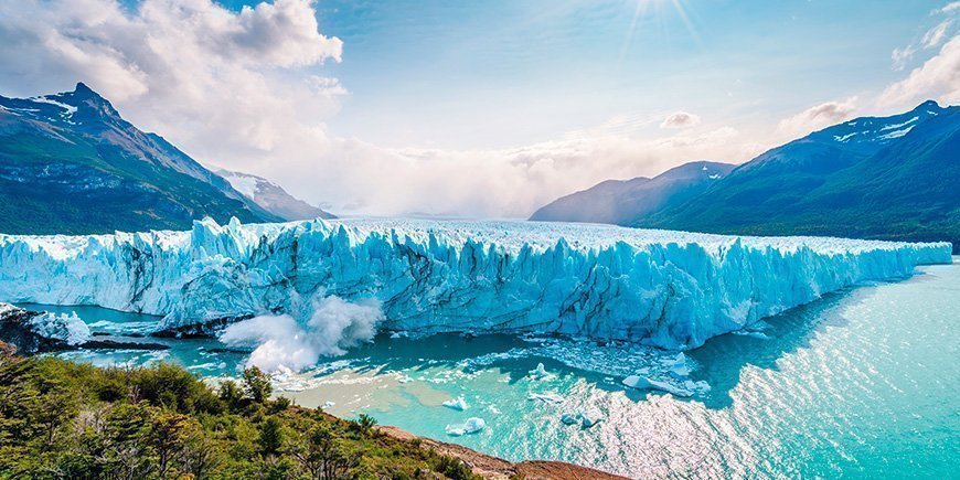 Perito Morenon jäätikkö Los Glaciaresissa Argentiinassa.