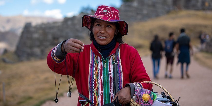 Paikallinen nainen Cuscossa, Peru