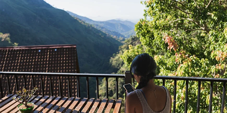 Kaunis näköala Sri Lankan ylängölle hotellilta