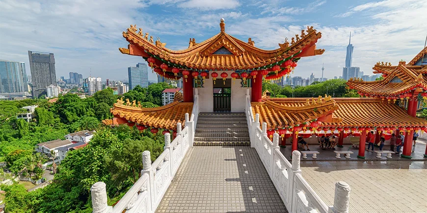 Näkymä Kuala Lumpuriin Thean Hou -temppeliltä