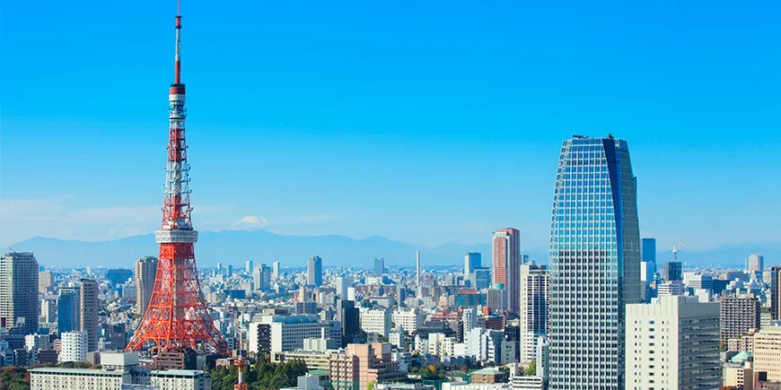 Tokyo Tower ja näkymä Fuji-vuorelle