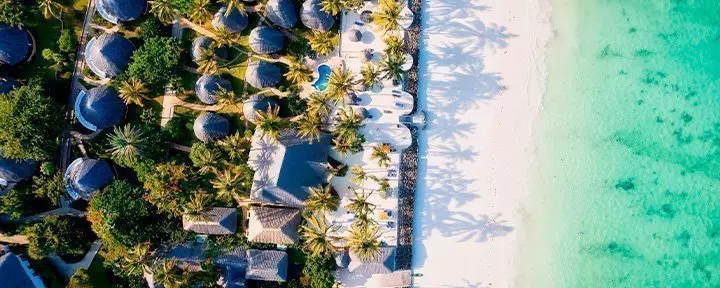 Maisemakuva rannalta Sansibarilta