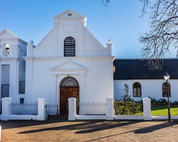 Historiallinen kirkko Stellenboschissa, Etelä-Afrikassa
